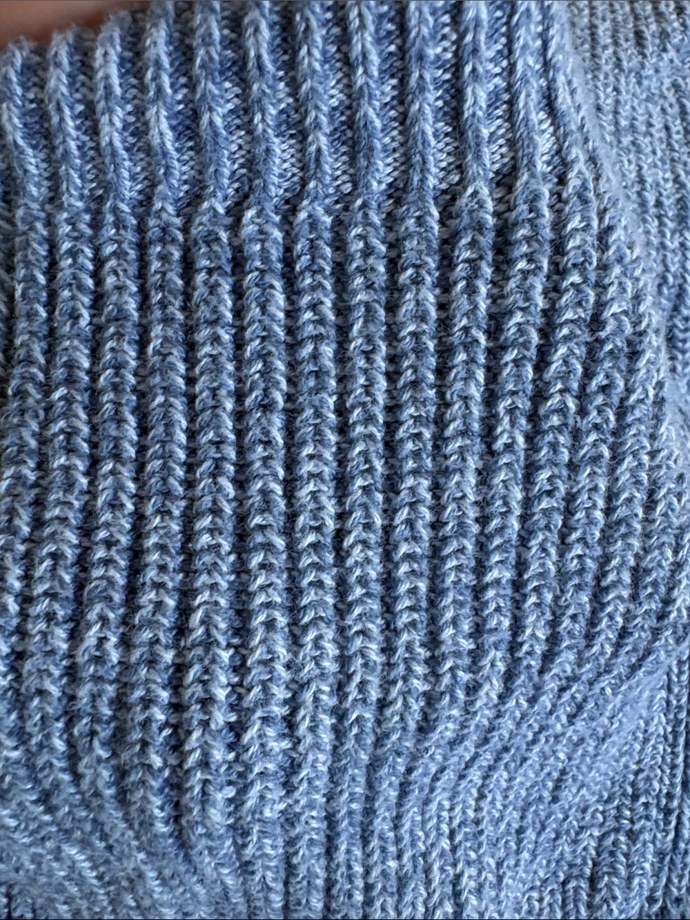 GAP Heather Blue Button-Front Ribbed Cardigan - Picture 2 of 4